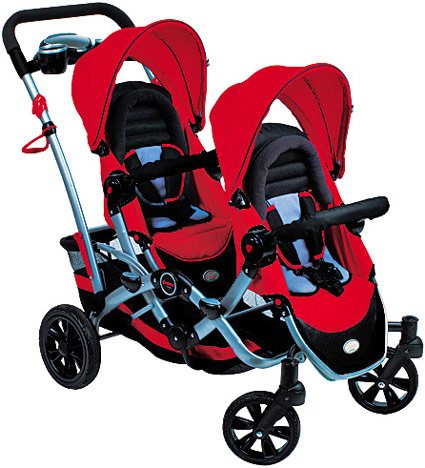 Kolcraft Contours Options Tandem Stroller, Ruby