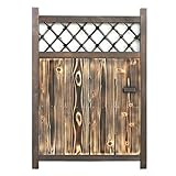 【国産】焼き板木戸【左開き】 (2.5尺 約75cm)