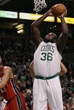 New Jersey Nets v Boston Celtics: Shaquille O'Neal Photographic Poster Print by Elsa ., 28x42