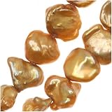 Golden Yellow Cultured Funky Keishi Pearls 12-15mm 15.5 Inch Strand