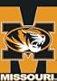 University of Missouri Regular Sized Silk Screen Print Flag