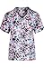 MedPro Women's Medical Scrub Set with Printed Wrap Top and Cargo Pants Black Pink M