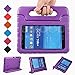 BMOUO Samsung Galaxy Tab 4 7.0 Kids Case - EVA Shockproof Case Light Weight Kids Case Super Protection Cover Handle Stand Case for Kids Children for Samsung Galaxy Tab4 7-inch Tablet - Purple Color