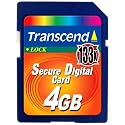 Transcend - Flash memory card - 4 GB - 133x - SD