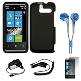 Black 2 Piece Protective Shield Deflector Crystal Hard Case for Sprint HTC  ....