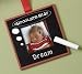 2" x 2" Black Chalk Board Photo Picture Frame Christmas Ornament