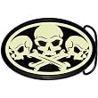 Glow in the Dark Skull and Crossbones Belt Buckle