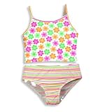 Banana Cabana by Plum Pudding - Girls Tankini Swimsuit, Pink, Green, Orange
