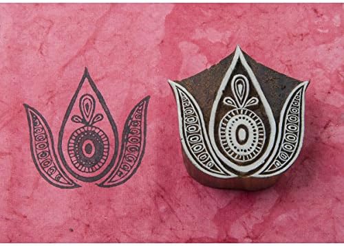 Blockwallah Block Stamp, Paisley with Leaves