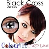 Black Cross Crazy Contact Lenses (Pair)
