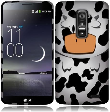 NextKin LG G Flex LS995 D958 D950 Hard Plastic Front And Back Protector Snap On Cover Case - Moo Moo Cow