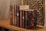 Decorative Heavy Duty Bookends - Metal Large Book Ends - Vintage Tall Books Stand