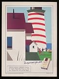 1987 Kent Cigarette Experience You Seek Lighthouse Print Ad (11323)