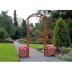 gro�er Torbogen, Rosenbogen mit 2 Blumenk�sten