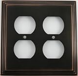 Deco Style Oil Rubbed Bronze 2 Gang Duplex Outlet Wall Plate