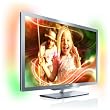 Philips 42PFL7606K/02 107 cm (42 Zoll) Ambilight 3D LED-Backlight-Fernseher, EEK A (Full-HD, 400 Hz PMR, DVB-T/C/S, Smart TV) silbergrau