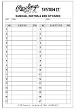 Rawlings System-17 Baseball & Softball Line-Up Cards