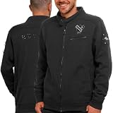 NFL Denver Broncos Charcoal Band Collar Full Zip Fleece Jacket (Medium)