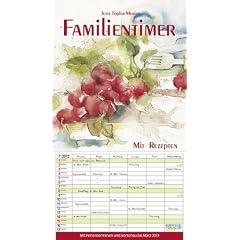 Aquarell-Familientimer 2012. Mit Rezepten: Mit 6 Spalten