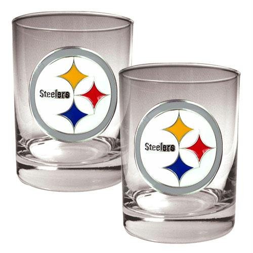 Pittsburgh Steelers Rocks Glass Set - Clear