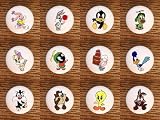 SET (12) BABY LOONEY TUNES BABIES DRESSER DRAWER PULLS KNOBS