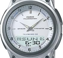 Casio - AW-80D-7AVDF - Montre Illuminator COMBINATION - Telememo - Etanche - Bracelet Acier - Autonomie 10 ans -