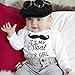 FEITONG Newborn Baby Boy Moustache Print Long Sleeve Romper Bodysuit Vest T-Shirt (6 Months)