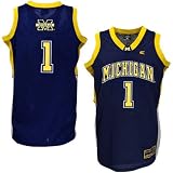 Michigan Wolverines #1 Navy Blue Youth Endline Basketball Jersey