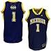 Michigan Wolverines #1 Navy Blue Youth Endline Basketball Jersey