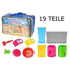 Sandburg-Set 19-teilig - Sandschloss Bauset f�r Strand oder Sandkasten - Sandspielzeug f�r Kinder - mit u.a. Sieb, Rechen, Schaufel, Hammer, Sandf�rmchen