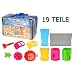 Sandburg-Set 19-teilig - Sandschloss Bauset f�r Strand oder Sandkasten - Sandspielzeug f�r Kinder - mit u.a. Sieb, Rechen, Schaufel, Hammer, Sandf�rmchen
