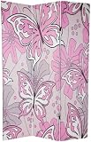6 ft. Tall Double Sided Butterflies Room Divider