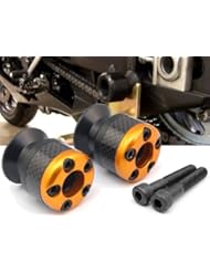 gold CNC Aluminum Carbon Fiber Swing Arm Spool Sliders Protector Fit For Suzuki GSXR1000 2007-2008
