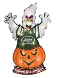20" Lighted NFL New York Jets "Happy Halloween" Yard Decoration