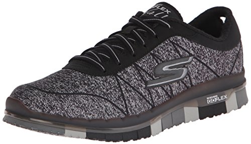 Skechers Performance Women's Go Flex - Ability Walking Shoe, Black/Gray, 7 M US