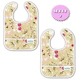 Bumkins Waterproof Starter Bib Flutter Floral Set of 2
