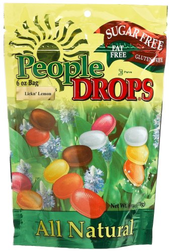 People Drops Lickn' Lemon Drops, 6-Ounce Pouches (Pack of 12)