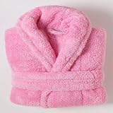 Fleece Bath Robe, Pink, Medium