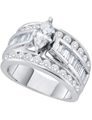 2.00CTW DIAMOND 0.50CTCENTER MARQUISE BRIDAL RING