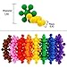 EMIDO 90 Pieces Eight colors Interlocking Plastic Brain Flakes Clip Connect | Diameter 1.45 inches | Reusable Bag Packing | Safety, Non-Toxic, No Smell of Materials Made From