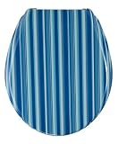 Wenko 17418100 WC-Sitz Change Strips - Edelstahlstahlbefestigung, Duroplast, blau