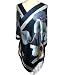 SilkNOW Hand Painted White and Blue 100% Pure Silk Satin Scarf with Beautiful Multi Colored Floral Pattern