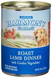 HARMONY FARMS Roast Lamb Dinner with Garden Vegetables Food for Dogs, 12.5-Ounce Cans (Pack of 12)