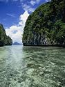 Big Lagoon at Miniloc Island, Bacuit Archipelago, Miniloc Island, Palawan, Philippines Photographic Poster Print by John Pennock, 12x16