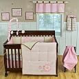 Sumersault Fiona 4 Piece Crib Set, Pink