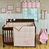 Sumersault Fiona 4 Piece Crib Set, Pink