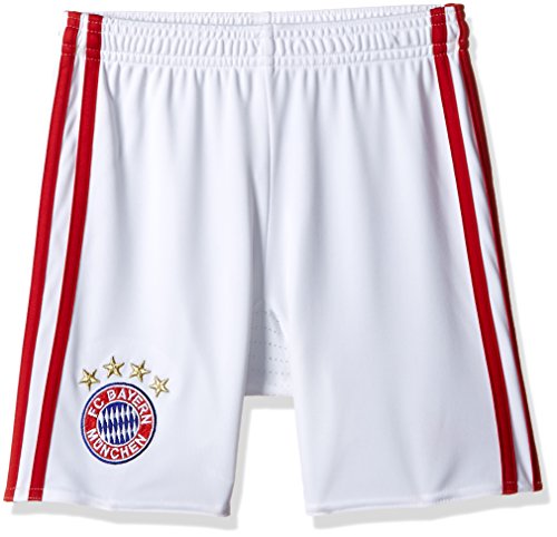 adidas Jungen Fußball/Heim FC Bayern München Replica Shorts, White/Fcb True Red, 152