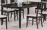Dining Table with Extension Leaf Cappuccino Finish