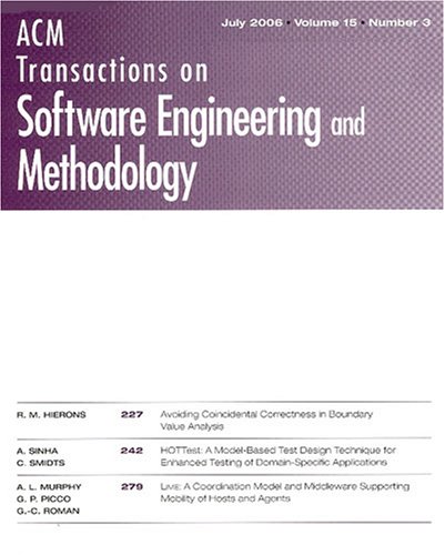 Childrens Toyshop  Magazines : Acm Transactions on Software Engineering & Methodology