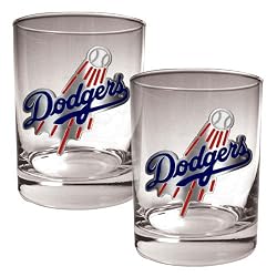 Los Angeles Dodgers MLB 2pc Rocks Glass Set - Primary Logo